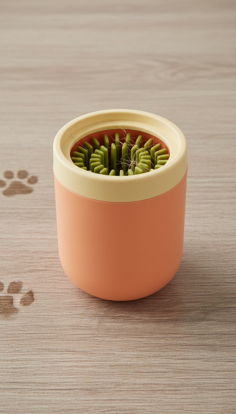 Paw cleaner cup silicone bristles