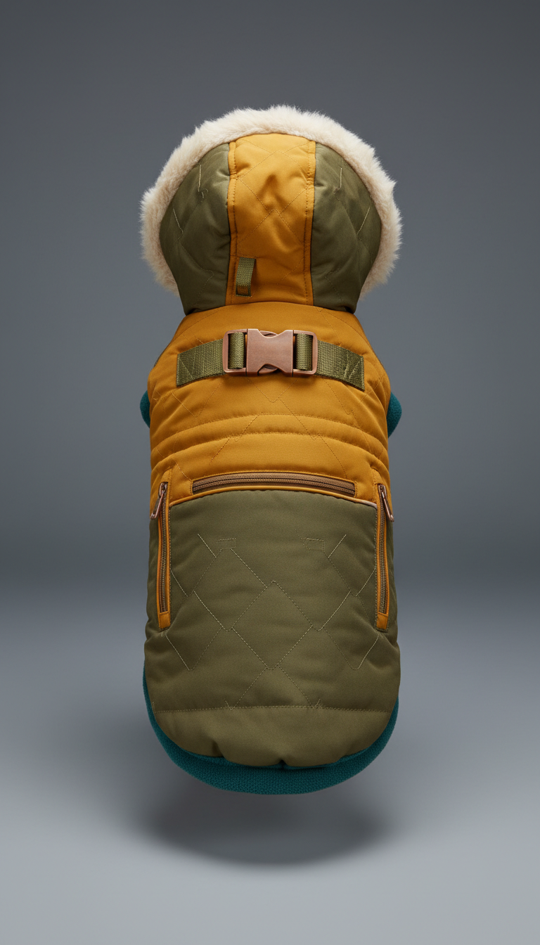 Dog winter coat on small dog