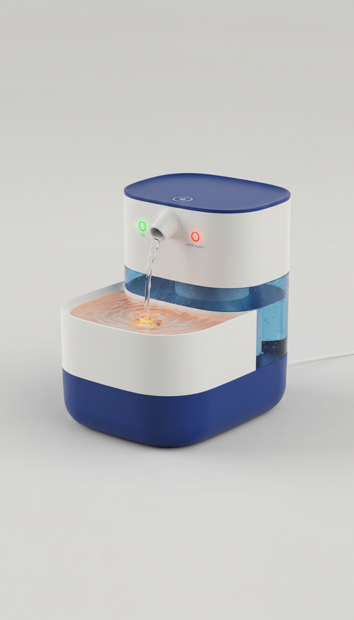 Automatic pet water fountain white design