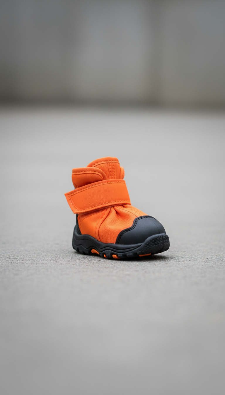 Dog snow boot single boot detail