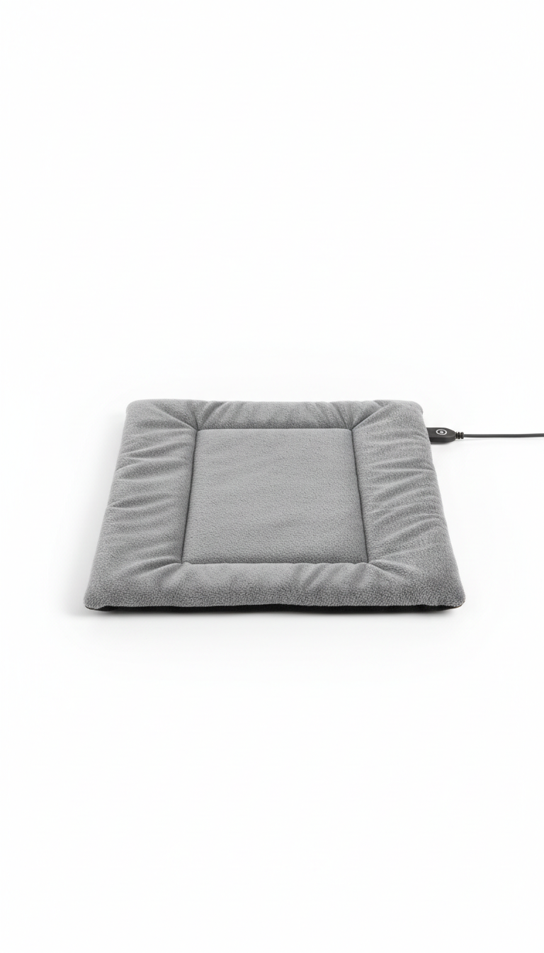 Heated pet bed plush texture